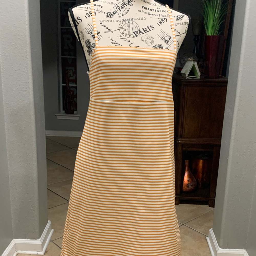 Zara Trafaluc S/S18 Striped Yellow Dress